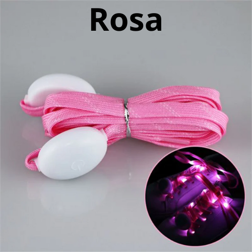 2Pcs LED Sport Luminous Shoelaces Glow Shoe Strings Round Flash Light Shoelaces Batteries No Tie Lazy Shoe Laces Party Decor