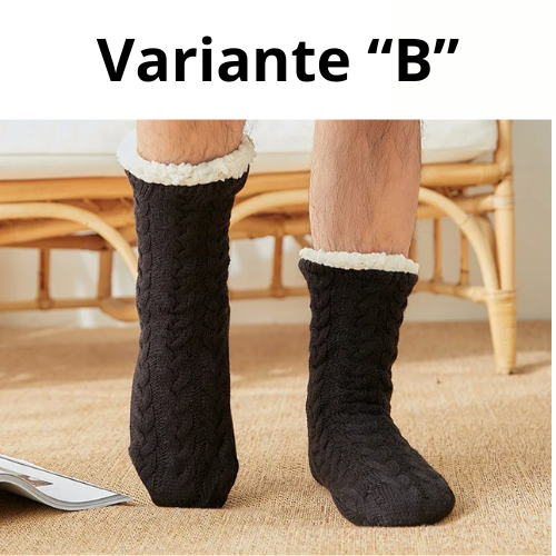 Thermal Socks Mens Winter warm Home Soft Male Cotton Thickened Plus Velvet Sleeping Anti Skid Grip Short Floor Slipper Sock