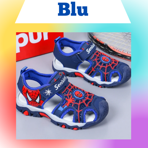 Disney  Breathable Sport Sandals Summer Cartoon Spiderman Sandals for Boys Casual Beach Shoe Soft Sole Kids Shoes