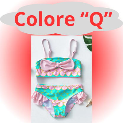 Girls Swimsuit Two Piece Hot Stamping Children's Swimwear Girls Beachwear