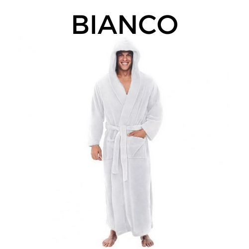 Plush Bathrobe Luxurious Men's Hooded Bathrobe with Adjustable Belt Ultra Soft Absorbent Male Robe with Pockets for Ultimate