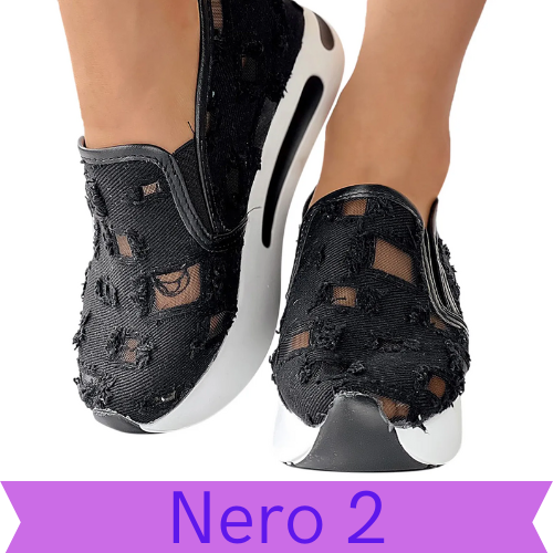 Scarpe da ginnastica estive in rete da donna. Scarpe sportive, traspiranti, casual. La scelta ideale per chi cerca comfort, leggerezza e praticità abbinati allo stile.