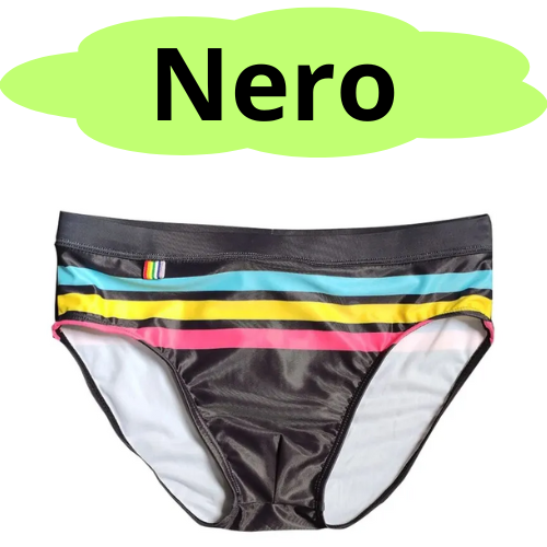 New MEN'S Swimming Trunks, Color Stripes, Sexy Close-fitting Professional Swimming and Bodybuilding Briefs for Men