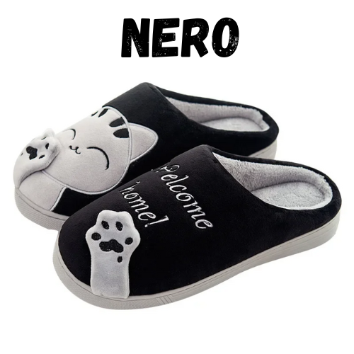 Winterwarm Home Indoor Cotton Slippers For Men Women Parent-child Family Style Cute Cat Design Cross-border Stock Available