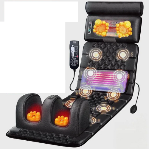 Electric Full Body Massage Mattress With Heating Hand Control Shoulder Neck Waist Airbag Back Kneading vibration Massage Cushion