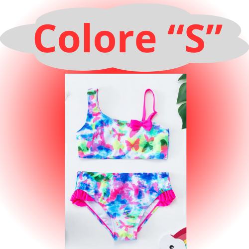 Girls Swimsuit Two Piece Hot Stamping Children's Swimwear Girls Beachwear