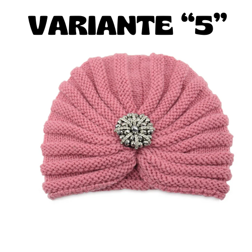 2023 New Round Bead Accessory Hat Women Wool Knitted Hats Bohemian Hijab Cap Autumn and Winter Silver Diamond Jewelry Bonnet