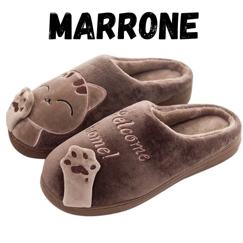 Winterwarm Home Indoor Cotton Slippers For Men Women Parent-child Family Style Cute Cat Design Cross-border Stock Available