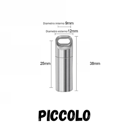 304 Stainless Steel Waterproof Mini Sealed Can Pill Portable Container Sealed Can Small Tool Parts Storage Bottle With Keychain