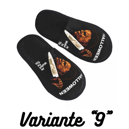 Custom Print Michael Myers Knives House Slippers Cozy Warm Halloween Film Art Memory Foam Fluffy Slipper Indoor Outdoor Shoes