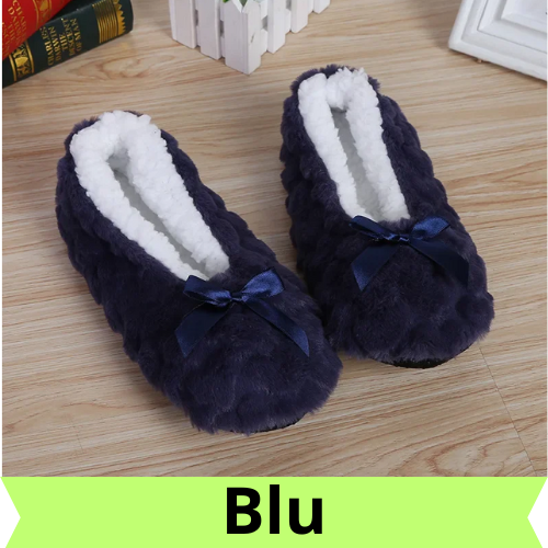Home Fuzzy Slipper Women Winter Fur Contton Warm Plush Non Slip Grip Indoor Fluffy Lazy Female Mouse Ears Floor Shoe Living room