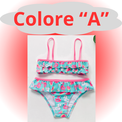 Girls Swimsuit Two Piece Hot Stamping Children's Swimwear Girls Beachwear