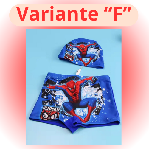 New Anime Boys Spiderman Swimwear Pants Cap Set Baby Boys Swimsuit Shorts Cartoon Spiderman kids Swimming Trunks Glasses Gift