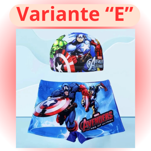 New Anime Boys Spiderman Swimwear Pants Cap Set Baby Boys Swimsuit Shorts Cartoon Spiderman kids Swimming Trunks Glasses Gift