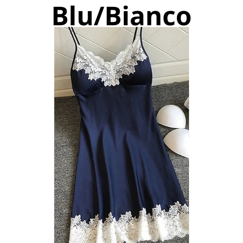 Women's Sexy Lingerie Summer Silk Night Gown Lace Patchwork Mini Night Dress Spaghetti Strap NO Chest Pad Sleepwear For Ladies