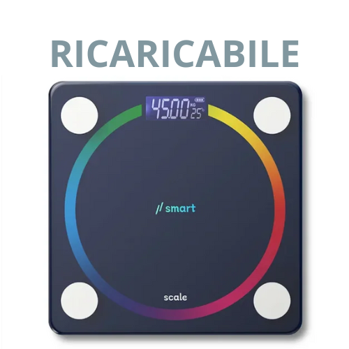 Bilancia digitale per misurazione del peso corporeo. Ricaricabile.