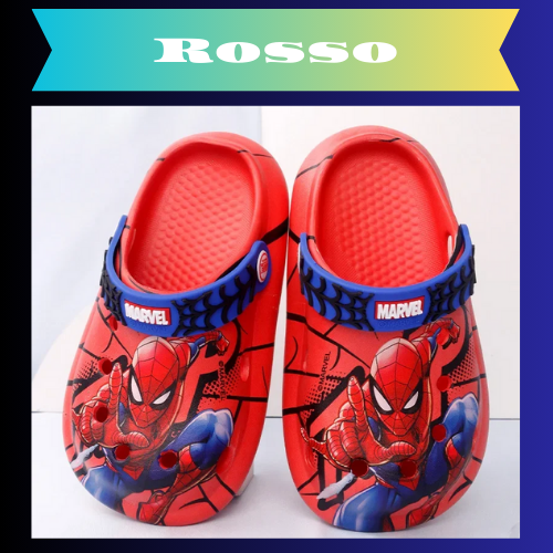 Disney Children's Slippers Summer Boys Spiderman Slipper Anti-slip Hole Kids Beach Shoes Soft Bottom Toddler Home Slipper