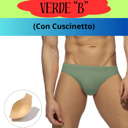 Men's Swim Mini Briefs beach pants Surfing Low-waist Sexy Surfboard Solid Color Swimwear Padded Push-up Swimming swimsuits