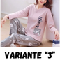 Autumn Thin 2pieces Pyjamas Set Women 2024 Cotton Round Neck Girls Bear Pajamas Sets Teacup Cat Full Sleepwear Tops Pajama Mujer