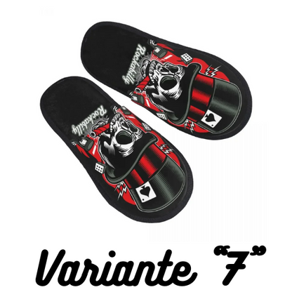 Custom Women Gothic Lace Skull House Slippers Cozy Warm Mexican Day Of The Dead Memory Foam Fluffy Slipper Indoor Outdoor Shoes
