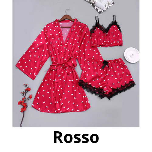 New Three-Piece Sexy Pajamas Suspenders Shorts Love Print Pajamas Homewear Suspenders Plus Size Pajamas Casual Homewear Set