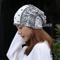 Ethnic Style Beanie Hat Women's Spring Autumn Bonnets Fashion Cashew Flowers Wrapped Head Cap Dual-purpose Scarf Pullover Caps