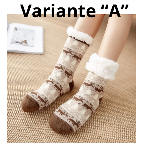 Winter Warm Socks Women penguin Plush Soft Female Non Grip Floor Slippers Short Sock Fuzzy Fluffy Deer Elk Bear Christmas Gift