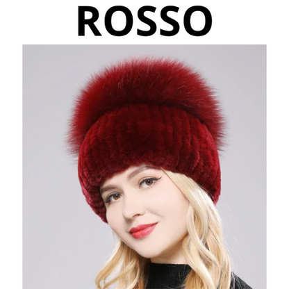 Russia New Style Women Real Genuine Fox Fur Beanies Hat Girls Natural Real Rex Rabbit Fur Skullies Cap Knit Winter Real Fur Hats
