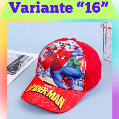 Disney New Anime Frozen Minnie Mouse Kids Brand Hat Boy Girl Travel Caps Spiderman Mickey Baby Caps Figure Gift Toys 3-8Y