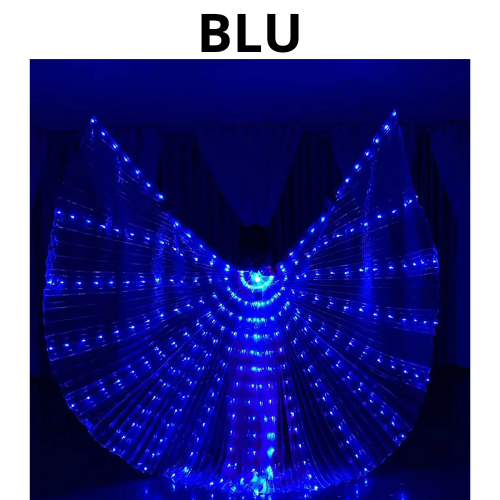 LED Fairy Wings Cloak Adult Children Dancers Colorful Luminous Butterfly Wings Belly Dancing Performance Stage Party Photo Prop