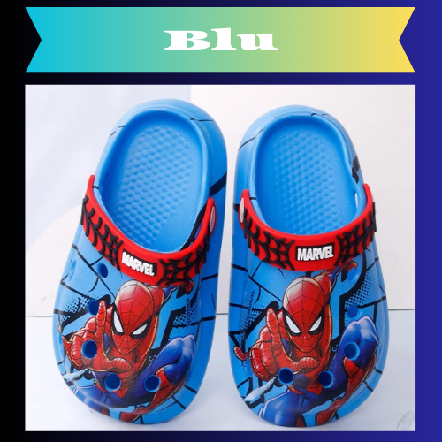 Disney Children's Slippers Summer Boys Spiderman Slipper Anti-slip Hole Kids Beach Shoes Soft Bottom Toddler Home Slipper