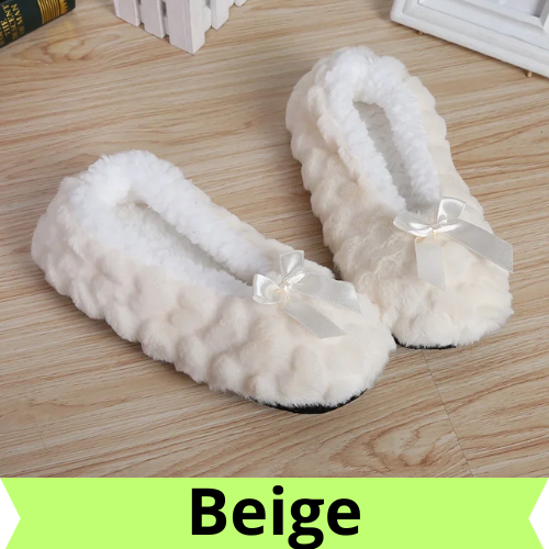 Home Fuzzy Slipper Women Winter Fur Contton Warm Plush Non Slip Grip Indoor Fluffy Lazy Female Mouse Ears Floor Shoe Living room