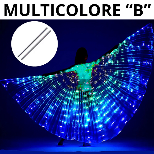 LED Fairy Wings Cloak Adult Children Dancers Colorful Luminous Butterfly Wings Belly Dancing Performance Stage Party Photo Prop