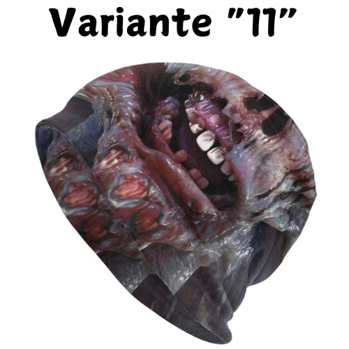 Alien Monster Villain Teeth Skullies Beanies Caps Unisex Winter Warm Knitted Hat Adult Venom Demon Bonnet Hats Outdoor Ski Cap