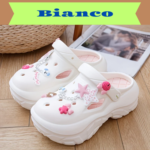 Women's Summer Beach Clogs with Adorable Cartoon Accents, Breathable Hollow Out Design, Lightweight and Comfy for Casual Wear