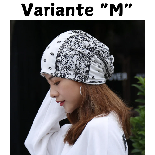 Ethnic Style Beanie Hat Women's Spring Autumn Bonnets Fashion Cashew Flowers Wrapped Head Cap Dual-purpose Scarf Pullover Caps