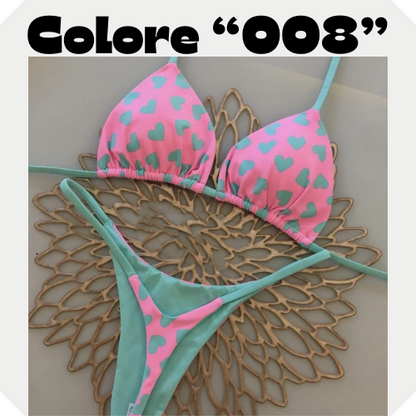New Women's Bikini Split Print Swimwear Fashion G-string Beach Holiday
