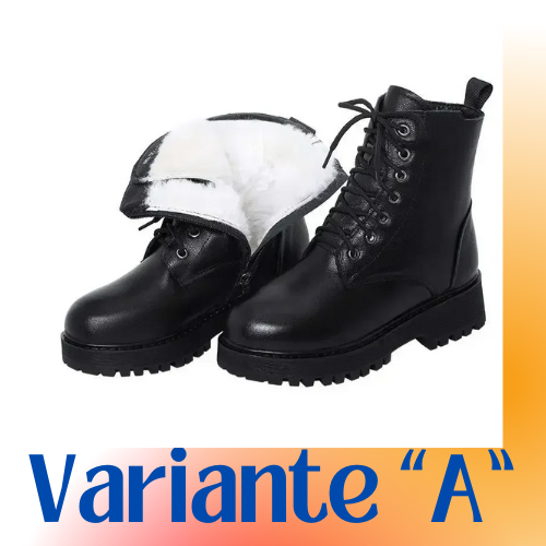 2024 Winter Leather Women Winter Boots Thick Wool Warm Women High-heeled Genuine Boot High-quality Female Snow Boots Women Shoes