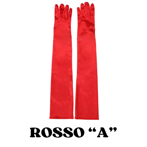 2024 Women's Evening Party Formal Gloves Solid Color Satin Long Finger Mittens forEvents Activities Red White Rose Color