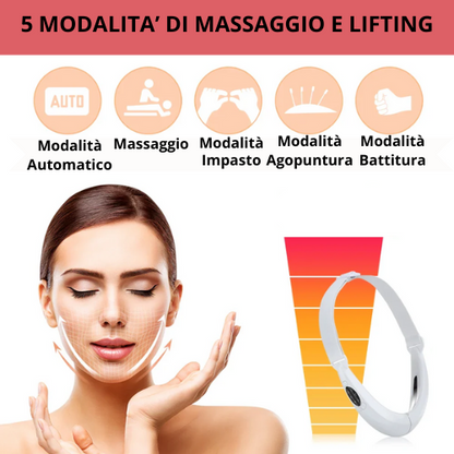 EMS Face Lifting Device LED Photon Therapy Vibration Facial Massager Face Slimming Double Chin Removal V Line Lift Belt SkinCare