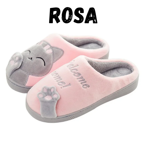 Winterwarm Home Indoor Cotton Slippers For Men Women Parent-child Family Style Cute Cat Design Cross-border Stock Available