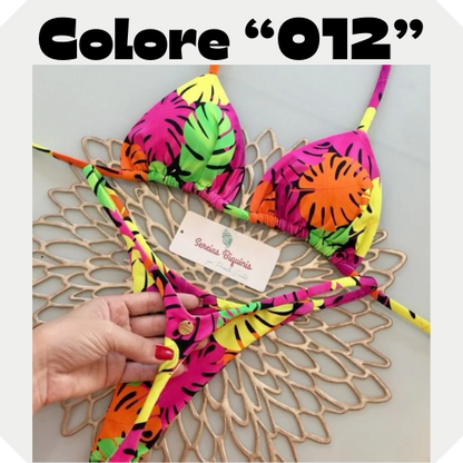 New Women's Bikini Split Print Swimwear Fashion G-string Beach Holiday