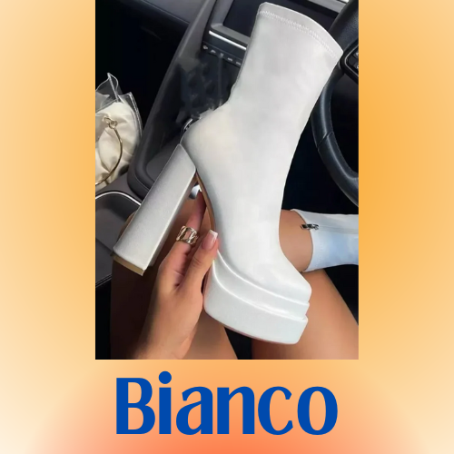 Stivaletto da donna autunno-inverno con plateau e tacco alto. Traspiranti, casual, leggeri. Comfort e stile: la scelta perfetta per ogni occasione.