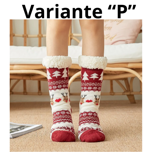 Winter Warm Socks Women penguin Plush Soft Female Non Grip Floor Slippers Short Sock Fuzzy Fluffy Deer Elk Bear Christmas Gift