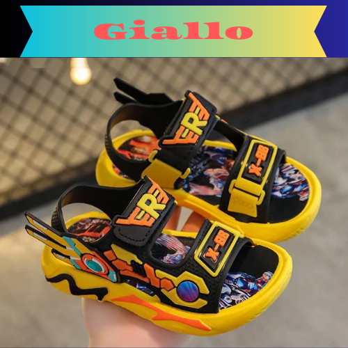 Boys Sandals 1-12 Year Old Soft Sole Anti Slip Sandals Cartoon Outwear Small and Medium Sized Children Beach Sandals