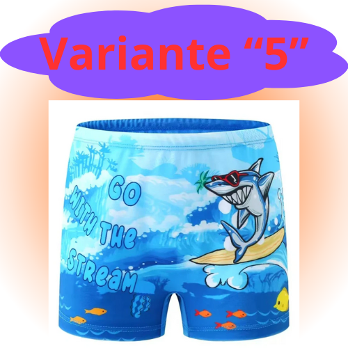2024 Summer Baby Boys Swimming Trunks For 2-12Years Kids Beach Shorts Cartoon Pattern Swimsuit Shorts Baby Bathing Suit Swimwear