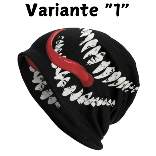 Alien Monster Villain Teeth Skullies Beanies Caps Unisex Winter Warm Knitted Hat Adult Venom Demon Bonnet Hats Outdoor Ski Cap