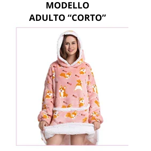 Oversized Wearale Blanket Hoodie Flannel Sherpa Fleece Warm Soft Winter Hoodie Sweatshirt for Kids Adults Snuggle Pullover
