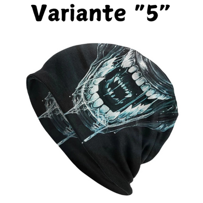 Alien Monster Villain Teeth Skullies Beanies Caps Unisex Winter Warm Knitted Hat Adult Venom Demon Bonnet Hats Outdoor Ski Cap