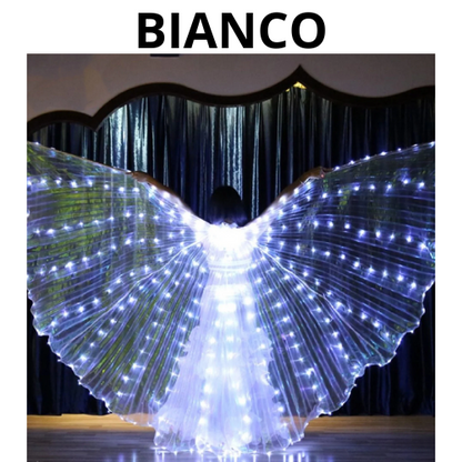 LED Fairy Wings Cloak Adult Children Dancers Colorful Luminous Butterfly Wings Belly Dancing Performance Stage Party Photo Prop